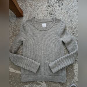 AYR Wool And Baby Alpaca Light Grey Crewneck Sweater